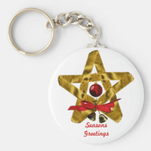 Christmas Star Basic Keychain