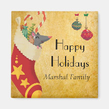 Christmas Stocking Refrigerator Magnet