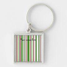 Christmas stripes keychains