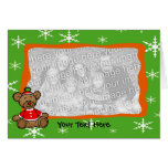 Christmas teddy bear card template