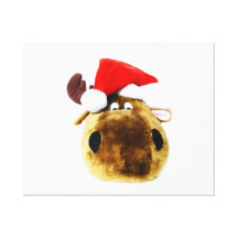 Christmas Teddy Gallery Wrap Canvas