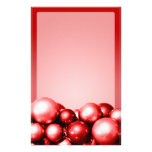 Christmas Theme Stationery Red Ornaments stationery