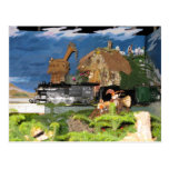 Christmas Train Postcard postcards