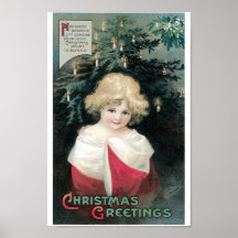 Christmas Tree and Child Posters