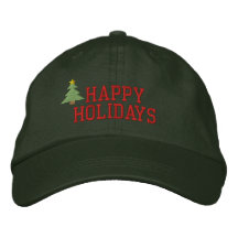 Christmas Tree Embroidered Hat