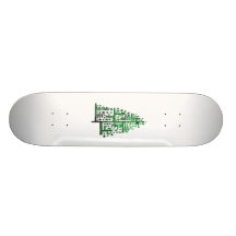 Christmas tree green of shapes mottled custom skateboard
