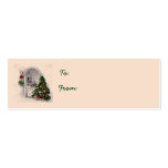 Christmas Tree in Window Gift Tags Business Card Templates