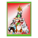 Christmas Tree Kittens Card