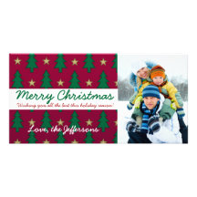 Christmas tree photocard photo card
