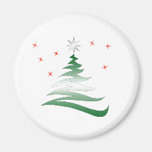 Christmas tree refrigerator magnets