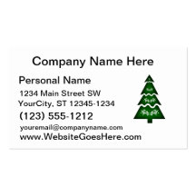 Christmas Tree Sectional call ornament Business Card Template