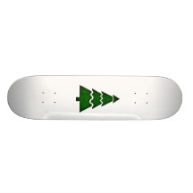 Christmas Tree Sectional with call ornament green. Skateboards