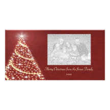 Christmas Tree Shimmer Photo Card Template