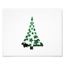 Christmas Tree stars n dashes mottled green Photograph