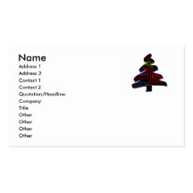 Christmas Tree with Christmas Songs Business Card Template