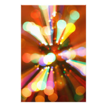 Christmas tree with light beams photograph