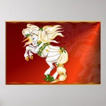 Christmas Unicorn Posters