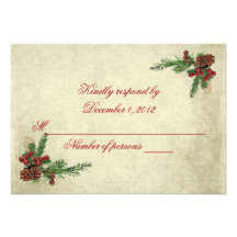 Christmas Wedding RSVP Custom Invites