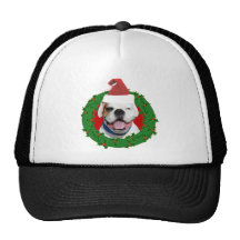 Christmas White Boxer Mesh Hat