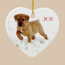 Christmas Winter Puppy Annual Ornament ornaments