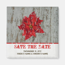 Christmas / Winter Wedding Save The Date Magnet