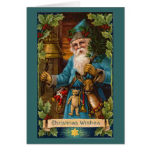 Christmas Wishes Vintage Holiday Art Greeting Cards
