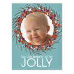 Christmas Wreath Photo Postcard