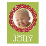 Christmas Wreath Photo Postcard