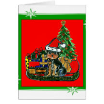 Christmas Yorkie Poo Greeting Card