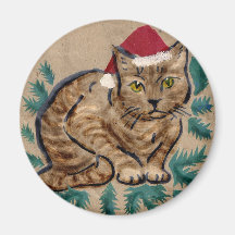 Christmascat Fridge Magnet
