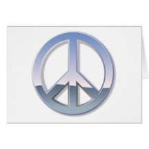 Chrome Peace Sign Cards
