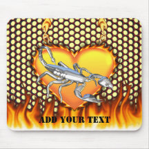 Chrome Scorpion 1 with Candy Apple Honeycomb Mousepads