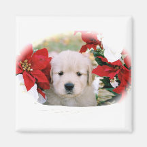 Chrtistmas Puppy Door Magnet