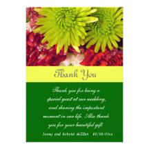 chrysanthemum flowers thank you card