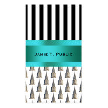 Chrysler Building Dome Pattern Black on White Business Card Templates