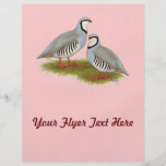 Chukar Partridge Pair Personalized Flyer