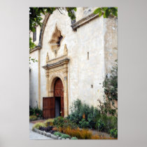 Church Door at Mission San Carlos Poster posters