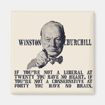 Churchill on Conservatives and Liberals Refrigerator Magnets