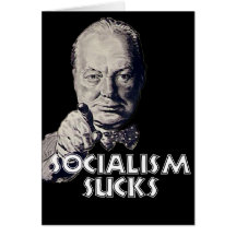 Churchill Quote: Socialism Sucks! Card