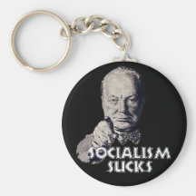 Churchill Quote: Socialism Sucks! Keychain