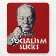 Churchill Quote: Socialism Sucks! Mousemats