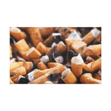 Cigarette Butts Stretched Canvas Print
