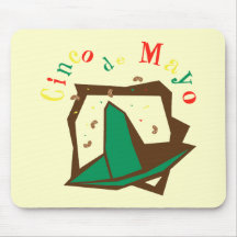 Cinco de Mayo Festive Sombrero T-shirts and Gifts Mouse Mats