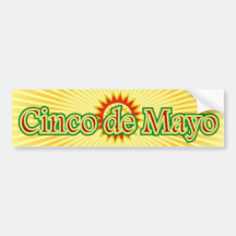 Cinco de Mayo Mexico May 5 Design Bumper Stickers