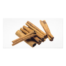 Cinnamon bark personalised photo card