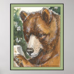 Cinnamon Grizzly Bear Poster