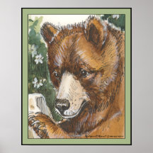 Cinnamon Grizzly Bear Poster