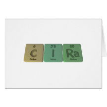 Cira as Carbon Iodine Radium Greeting Cards