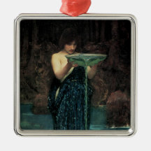 Circe Invidiosa, JW Waterhouse, Vintage Victorian Christmas Ornaments
