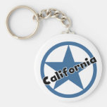 Circle California Keychain